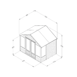 Forest Garden Oakley 8x6 Apex Overlap Solid Wood Summer House With Double Door - Assembly Service Included -Garden Care Shop forest garden oakley 8x6 apex overlap solid wood summer house with double door assembly service included5013053188583 01t bq