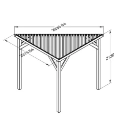 Forest Garden Slatted Corner Pergola, (H)2130mm (W)1470mm -Garden Care Shop forest garden slatted corner pergola h 2130mm w 1470mm5013053183199 01t bq