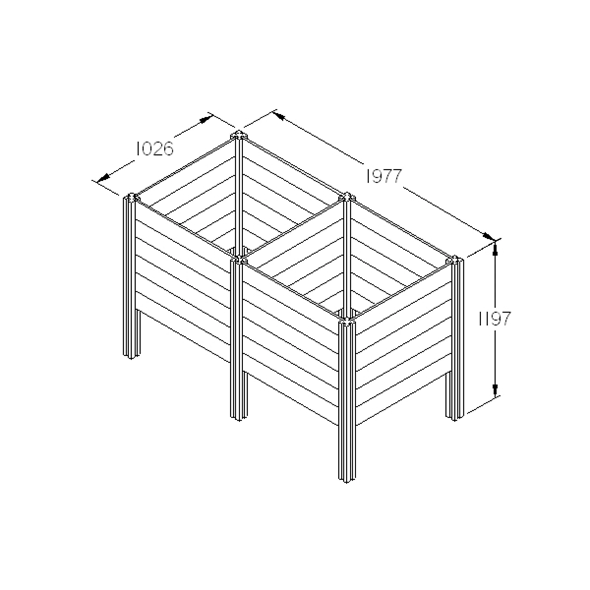 Forest Garden Slot Down Composter Extension Kit 650L 5 Forest Garden Slot Down Composter Extension Kit 650L - Image 5