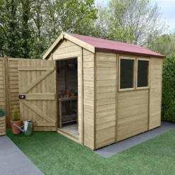 Forest Garden Timberdale 8x6 Ft Apex Tongue & Groove Wooden Shed With Floor