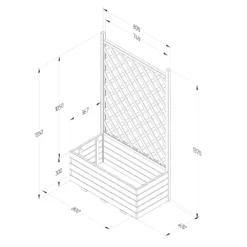 Forest Garden Trellis Natural Timber Rectangular Planter (H) 137cm X (W) 80cm 7 Forest Garden Trellis Natural Timber Rectangular Planter (H) 137cm X (W) 80cm -Garden Care Shop forest garden trellis natural timber rectangular planter h 137cm x w 80cm5013053190616 01t