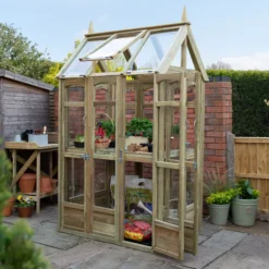 Forest Garden Victorian Walk Around 4x3 Greenhouse With Auto Vent -Garden Care Shop forest garden victorian walk around 4x3 greenhouse with auto vent5013053176368 01i