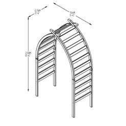 Forest Garden Whitby Softwood Arch -Garden Care Shop forest garden whitby softwood arch5013053160220 01t