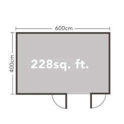 Forest Garden Wolverley 6x4 Toughened Glass Pent Loglap Solid Wood Cabin With Double Door -Garden Care Shop forest garden wolverley 6x4 toughened glass pent loglap solid wood cabin with double door5013053181560 02t bq