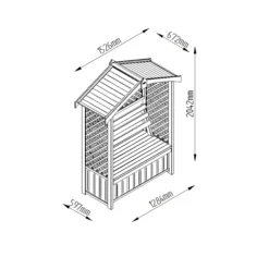 Forest Lyon Lattice Arbour, (H)2000mm (W)1560mm (D)670mm - Assembly Required -Garden Care Shop forest lyon lattice arbour h 2000mm w 1560mm d 670mm assembly required5013053154694 01t