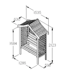 Forest Parisienne Arbour, (H)2120mm (W)1540mm (D)660mm - Assembly Required 9 Forest Parisienne Arbour, (H)2120mm (W)1540mm (D)660mm - Assembly Required -Garden Care Shop forest parisienne arbour h 2120mm w 1540mm d 660mm assembly required5013053135952 01t bq