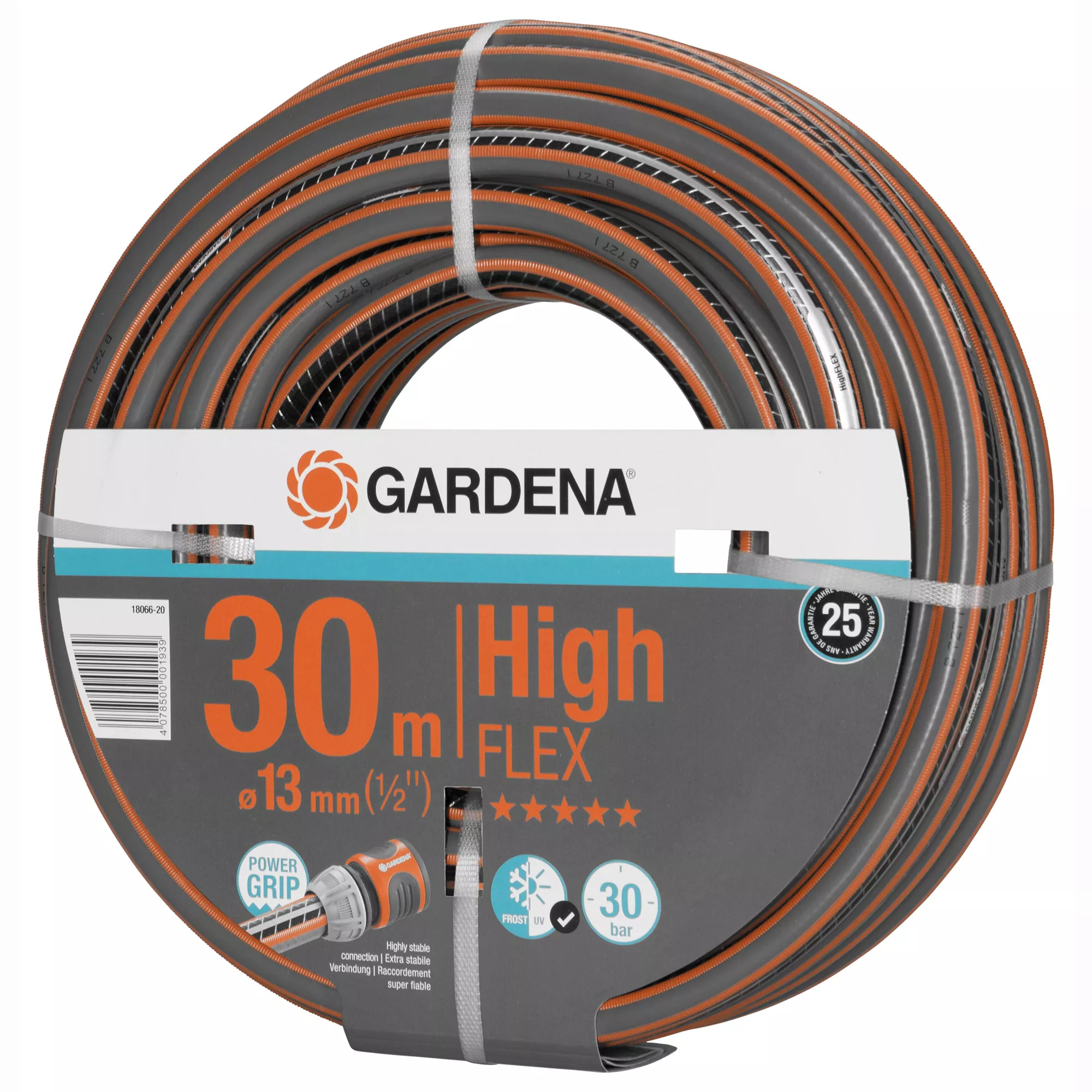 Gardena HighFLEX 18066 Black & Orange Hose Pipe (L)30m 1 Gardena HighFLEX 18066 Black & Orange Hose Pipe (L)30m
