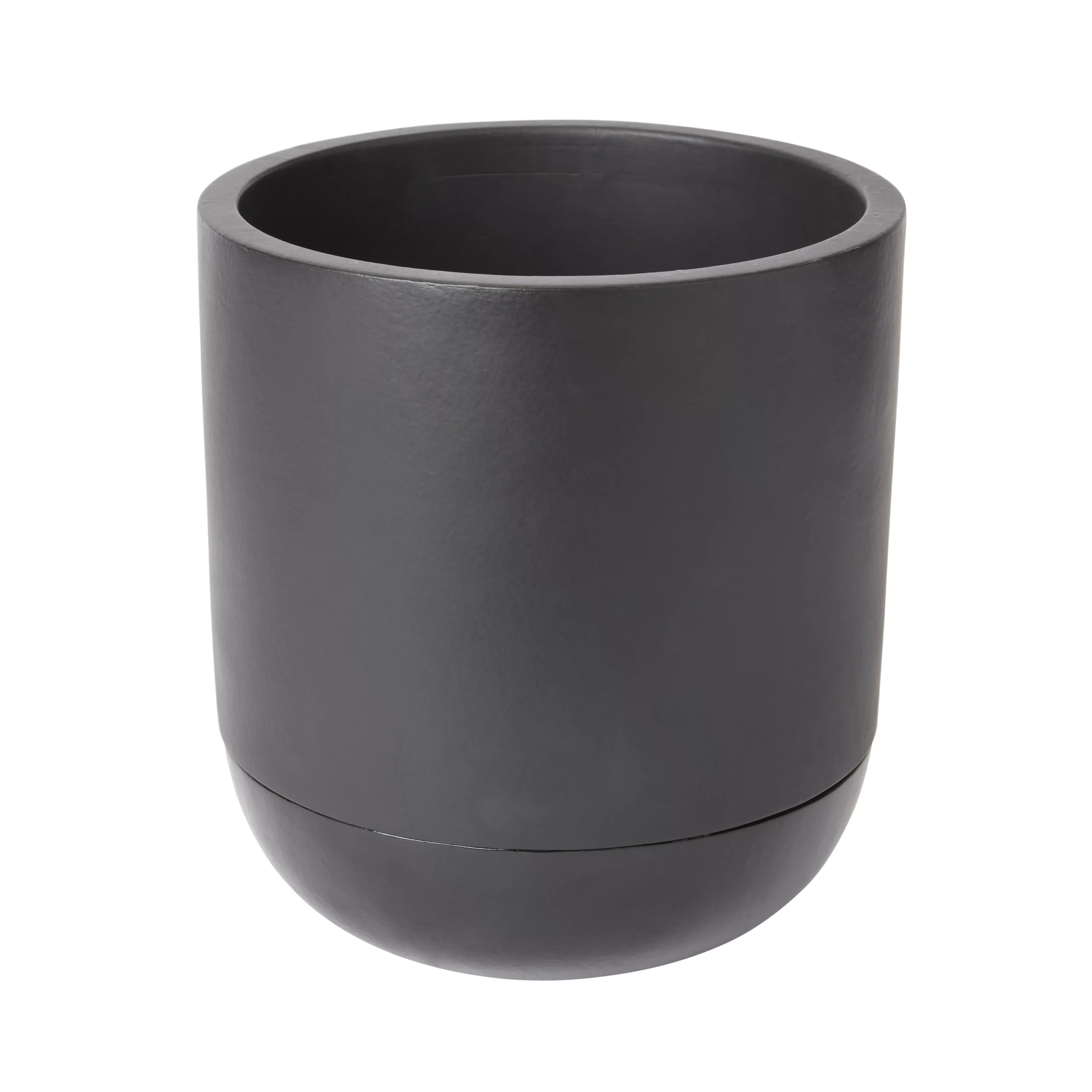 GoodHome Black Terracotta Circular Plant Pot (Dia)20.4cm 1 GoodHome Black Terracotta Circular Plant Pot (Dia)20.4cm