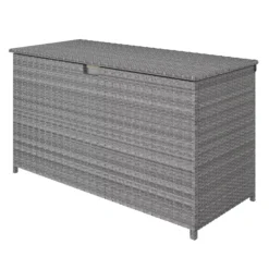 GoodHome Hamilton Steeple Grey Rattan Effect Storage Box (W) 125cm X (D) 55cm 22 GoodHome Hamilton Steeple Grey Rattan Effect Storage Box (W) 125cm X (D) 55cm -Garden Care Shop goodhome hamilton steeple grey rattan effect storage box w 125cm x d 55cm5059340677392 01c