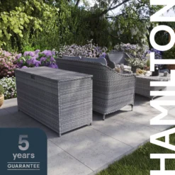 GoodHome Hamilton Steeple Grey Rattan Effect Storage Box (W) 125cm X (D) 55cm 29 GoodHome Hamilton Steeple Grey Rattan Effect Storage Box (W) 125cm X (D) 55cm -Garden Care Shop goodhome hamilton steeple grey rattan effect storage box w 125cm x d 55cm5059340677392 42i EN