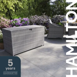GoodHome Hamilton Steeple Grey Rattan Effect Storage Box (W) 125cm X (D) 55cm 28 GoodHome Hamilton Steeple Grey Rattan Effect Storage Box (W) 125cm X (D) 55cm -Garden Care Shop goodhome hamilton steeple grey rattan effect storage box w 125cm x d 55cm5059340677392 43i EN
