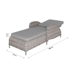 GoodHome Hamilton Steeple Grey Rattan Effect Sun Lounger -Garden Care Shop goodhome hamilton steeple grey rattan effect sun lounger5059340676159 03t