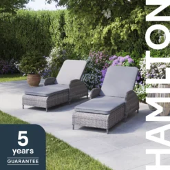 GoodHome Hamilton Steeple Grey Rattan Effect Sun Lounger -Garden Care Shop goodhome hamilton steeple grey rattan effect sun lounger5059340676159 41i EN