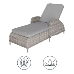 GoodHome Hamilton Steeple Grey Rattan Effect Sun Lounger -Garden Care Shop goodhome hamilton steeple grey rattan effect sun lounger5059340676159 71c