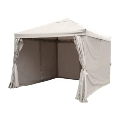 GoodHome Preston Taupe Square Gazebo, (W)3m (D)3m - Assembly Required 8 GoodHome Preston Taupe Square Gazebo, (W)3m (D)3m - Assembly Required -Garden Care Shop goodhome preston taupe square gazebo w 3m d 3m assembly required5059340125497 21c