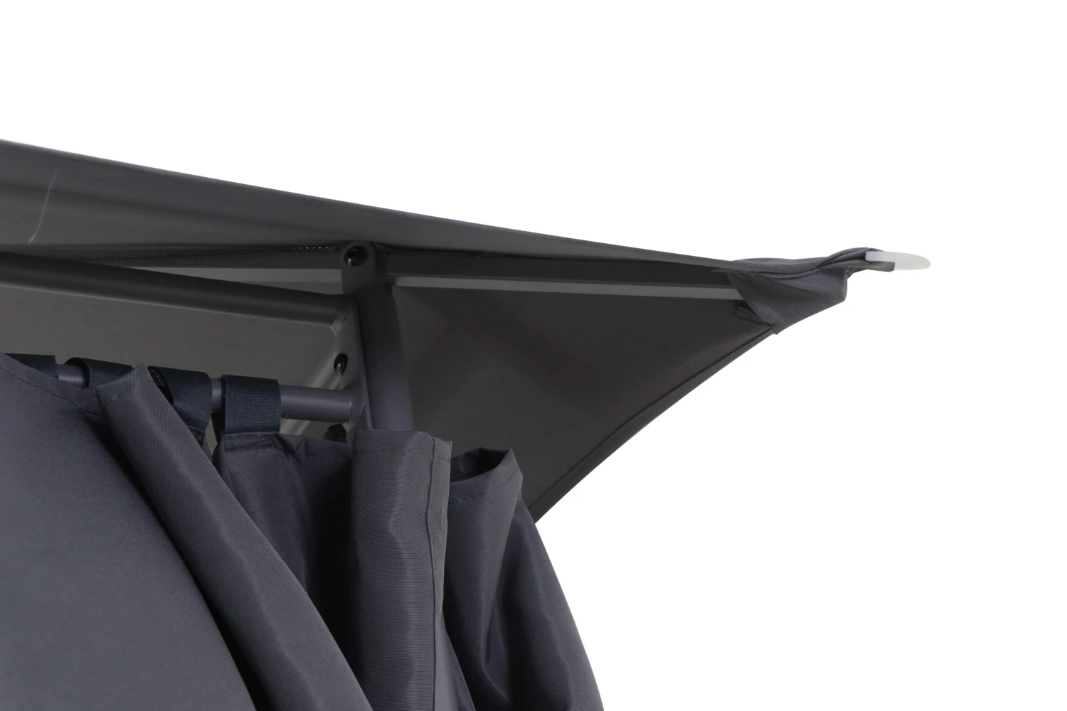 GoodHome Shamal Steel Grey Rectangular Gazebo, (W)2.96m (D)3.96m - Assembly Required 4 GoodHome Shamal Steel Grey Rectangular Gazebo, (W)2.96m (D)3.96m - Assembly Required - Image 4