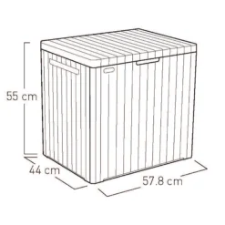 Keter City Box Graphite Wood Effect Flat Garden Storage 113L -Garden Care Shop keter city box graphite wood effect flat garden storage 113l7290112631459 09t bq