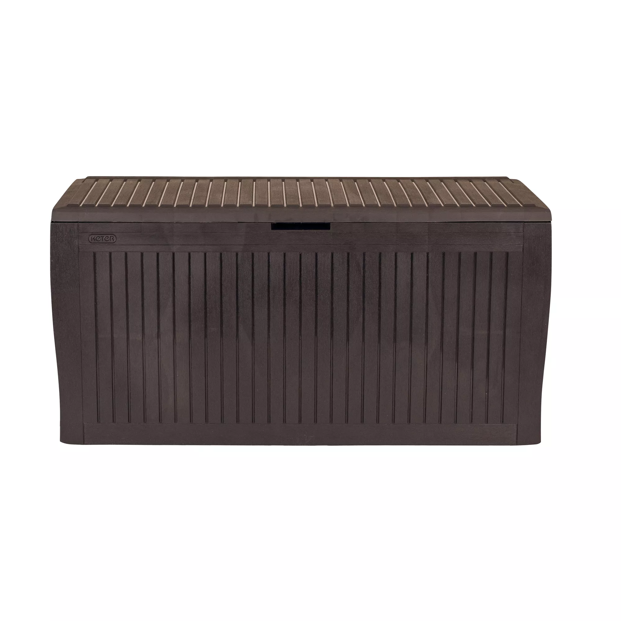 Keter Comfy Wood Effect Plastic Garden Storage Box 270L 2 Keter Comfy Wood Effect Plastic Garden Storage Box 270L - Image 2