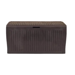 Keter Comfy Wood Effect Plastic Garden Storage Box 270L 11 Keter Comfy Wood Effect Plastic Garden Storage Box 270L -Garden Care Shop keter comfy wood effect plastic garden storage box 270l7290106930179 03c