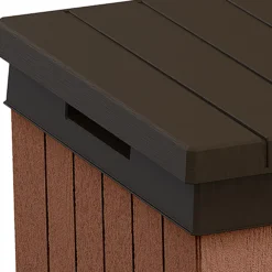 Keter Darwin Wood Effect 5x2 Garden Storage Bench Box 380L -Garden Care Shop keter darwin wood effect 5x2 garden storage bench box 380l7290112636225 37c bq