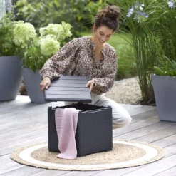 Keter Graphite 38.1L Small Plastic Storage Box & Lid -Garden Care Shop keter graphite 38 1l small plastic storage box lid8711245155517 01i