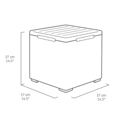 Keter Graphite 38.1L Small Plastic Storage Box & Lid -Garden Care Shop keter graphite 38 1l small plastic storage box lid8711245155517 01t