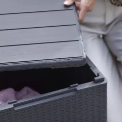 Keter Graphite 38.1L Small Plastic Storage Box & Lid -Garden Care Shop keter graphite 38 1l small plastic storage box lid8711245155517 38c