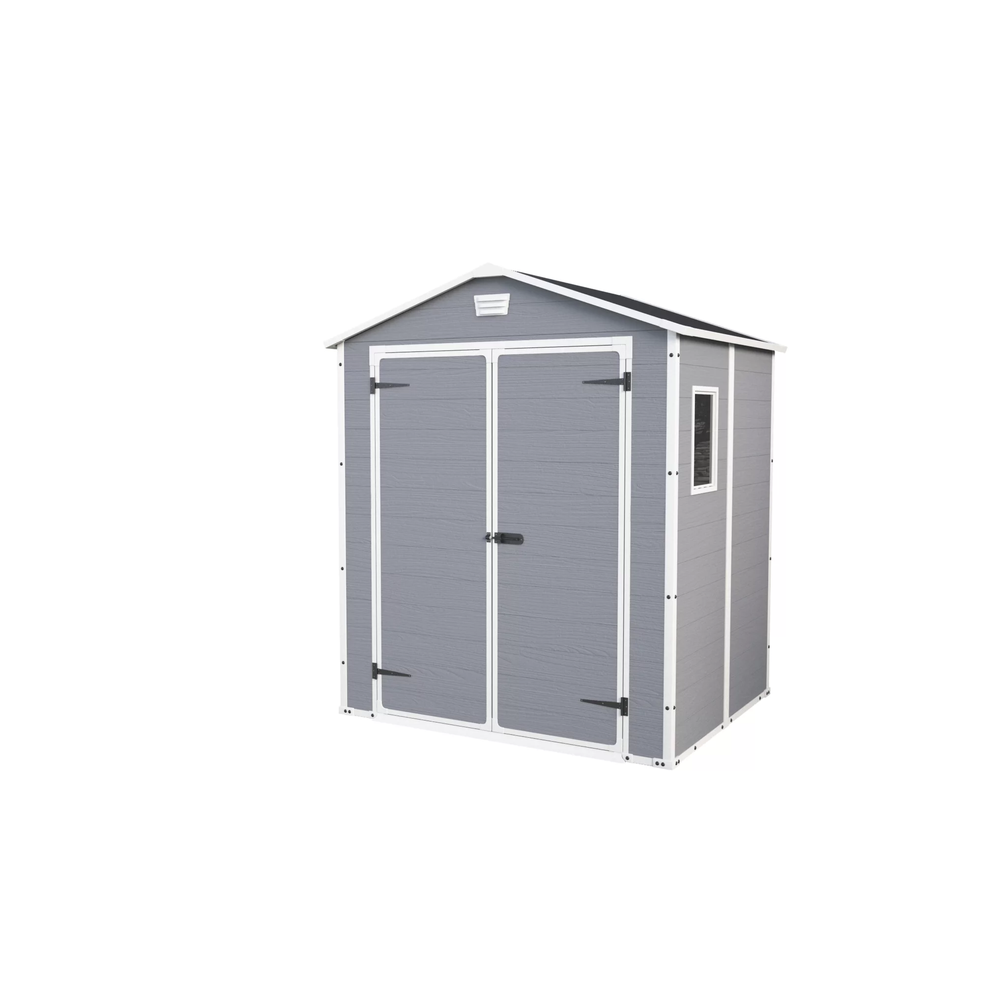 Keter Manor Apex Grey Plastic Shed With Floor (Base Included) 1 Keter Manor Apex Grey Plastic Shed With Floor (Base Included)