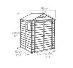 Keter Manor Apex Grey Plastic Shed With Floor (Base Included) 8 Keter Manor Apex Grey Plastic Shed With Floor (Base Included) -Garden Care Shop keter manor apex grey plastic shed with floor base included 7290103660390 01t