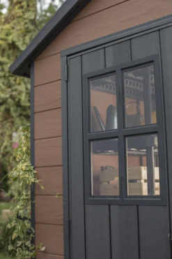 Keter Newton 7.5x9 Apex Tongue & Groove Plastic Shed With Floor -Garden Care Shop keter newton 7 5x9 apex tongue groove plastic shed with floor7290112631671 39c bq