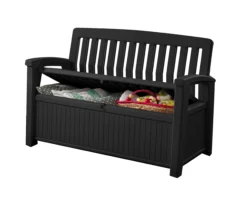 Keter Patio Wood Effect Garden Storage Bench Box - Partial Assembly Required 227L -Garden Care Shop keter patio wood effect garden storage bench box partial assembly required 227l7290112634825 02c bq