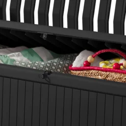 Keter Patio Wood Effect Garden Storage Bench Box - Partial Assembly Required 227L -Garden Care Shop keter patio wood effect garden storage bench box partial assembly required 227l7290112634825 06c bq