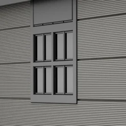 Keter Premier Apex Tongue & Groove Grey Shed With Floor -Garden Care Shop keter premier apex tongue groove grey shed with floor7290112634122 04i bq