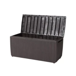 Keter Springwood Plastic Garden Storage Box -Garden Care Shop keter springwood plastic garden storage box7290106930292 21c bq