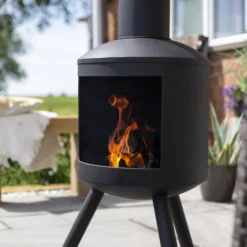 La Hacienda Barola Steel Chiminea -Garden Care Shop la hacienda barola steel chiminea5055025585693 02i BQ