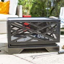 La Hacienda Brooklyn Steel Firepit -Garden Care Shop la hacienda brooklyn steel firepit5055025582364 01i BQ