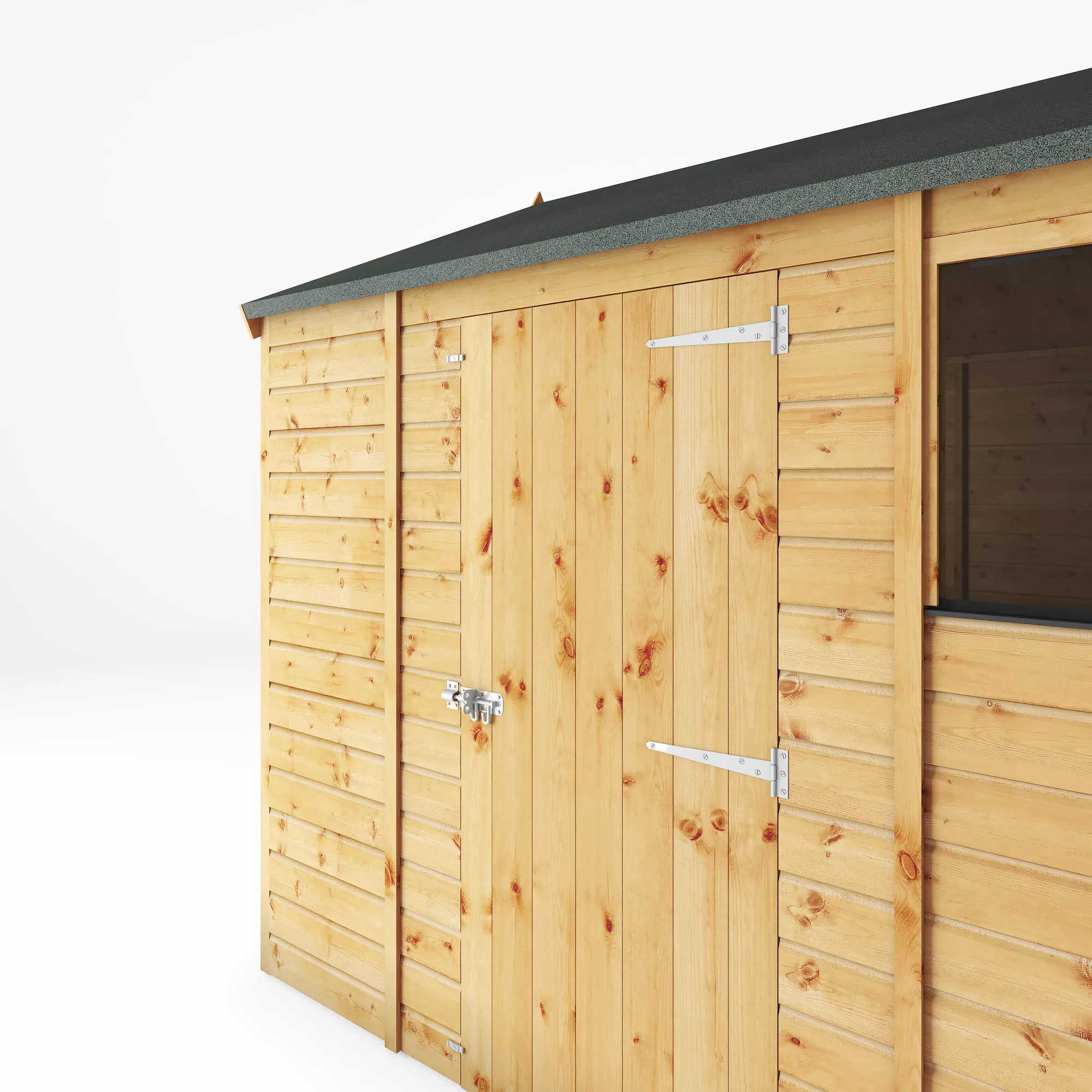 Mercia 10x8 Ft Reverse Apex Tongue & Groove Wooden 4 Windows Shed With Floor 2 Mercia 10x8 Ft Reverse Apex Tongue & Groove Wooden 4 Windows Shed With Floor - Image 2
