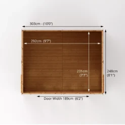 Mercia 10x8 Reverse Apex Tongue & Groove Summer House With Bi-fold Door -Garden Care Shop mercia 10x8 reverse apex tongue groove summer house with bi fold door5029442089737 02t bq