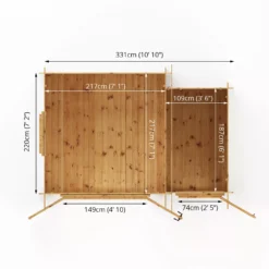 Mercia 11x8 Pent Tongue & Groove Cabin With Double Door -Garden Care Shop mercia 11x8 pent tongue groove cabin with double door5029442002460 02t bq