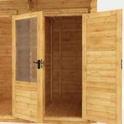 Mercia 11x8 Pent Tongue & Groove Cabin With Double Door -Garden Care Shop mercia 11x8 pent tongue groove cabin with double door5029442002460 37c bq