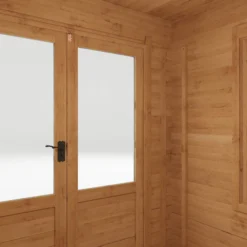 Mercia 11x8 Pent Tongue & Groove Cabin With Double Door -Garden Care Shop mercia 11x8 pent tongue groove cabin with double door5029442002460 41c bq