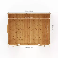 Mercia 13x10 Pent Tongue & Groove Cabin With Double Door -Garden Care Shop mercia 13x10 pent tongue groove cabin with double door5029442002453 02t bq
