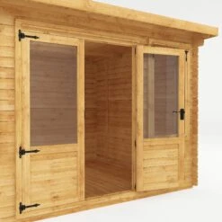 Mercia 13x10 Pent Tongue & Groove Cabin With Double Door -Garden Care Shop mercia 13x10 pent tongue groove cabin with double door5029442002453 39c bq