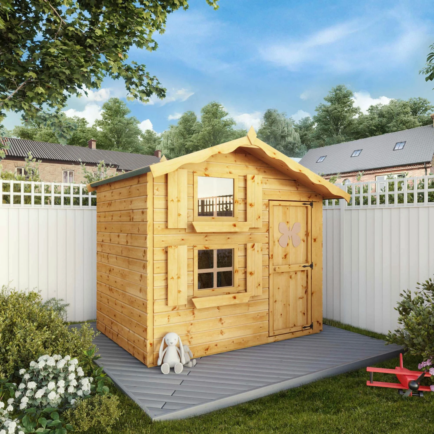 Mercia 7x5 Snowdrop Shiplap Wooden Playhouse 2 Mercia 7x5 Snowdrop Shiplap Wooden Playhouse - Image 2