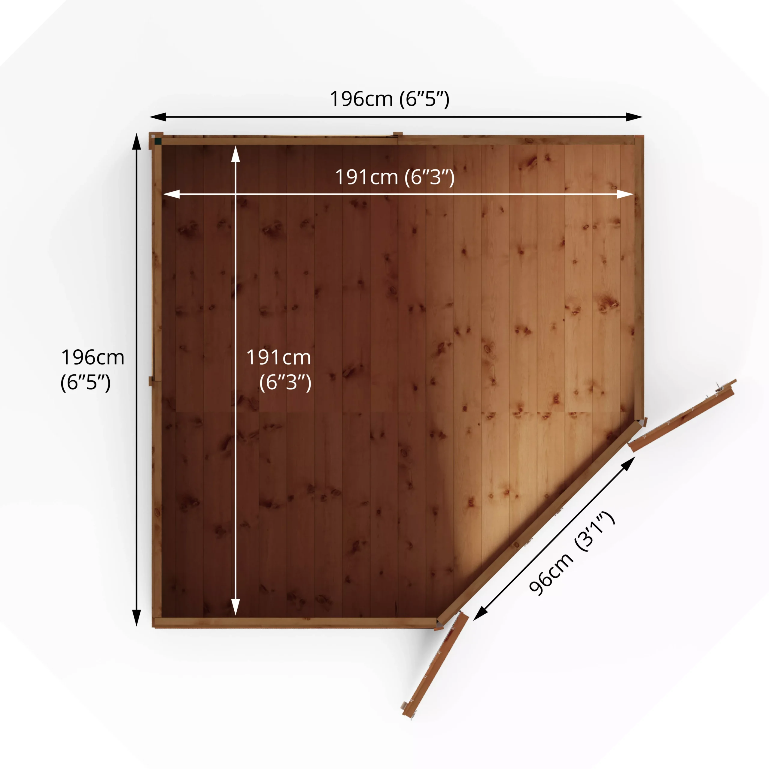 Mercia 7x7 Ft Flat Shiplap Wooden 2 Door 2 Windows Shed With Floor 10 Mercia 7x7 Ft Flat Shiplap Wooden 2 Door 2 Windows Shed With Floor - Image 10
