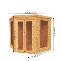 Mercia 7x7 Pent Shiplap Summer House With Double Door -Garden Care Shop mercia 7x7 pent shiplap summer house with double door5029442076546 01t bq