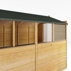 Mercia 8x6 Ft Apex Overlap Wooden 2 Door 4 Windows Shed With Floor -Garden Care Shop mercia 8x6 ft apex overlap wooden 2 door 4 windows shed with floor5029442075129 03c