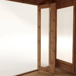 Mercia 8x8 Reverse Apex Tongue & Groove Summer House With Bi-fold Door -Garden Care Shop mercia 8x8 reverse apex tongue groove summer house with bi fold door5029442089720 36c bq