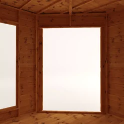 Mercia Corner 8x8 Ft Flat Shiplap Wooden Summer House With Double Door -Garden Care Shop mercia corner 8x8 ft flat shiplap wooden summer house with double door5029442076553 05c