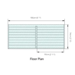 Mercia Double Wooden Log Store -Garden Care Shop mercia double wooden log store5029442012629 02t